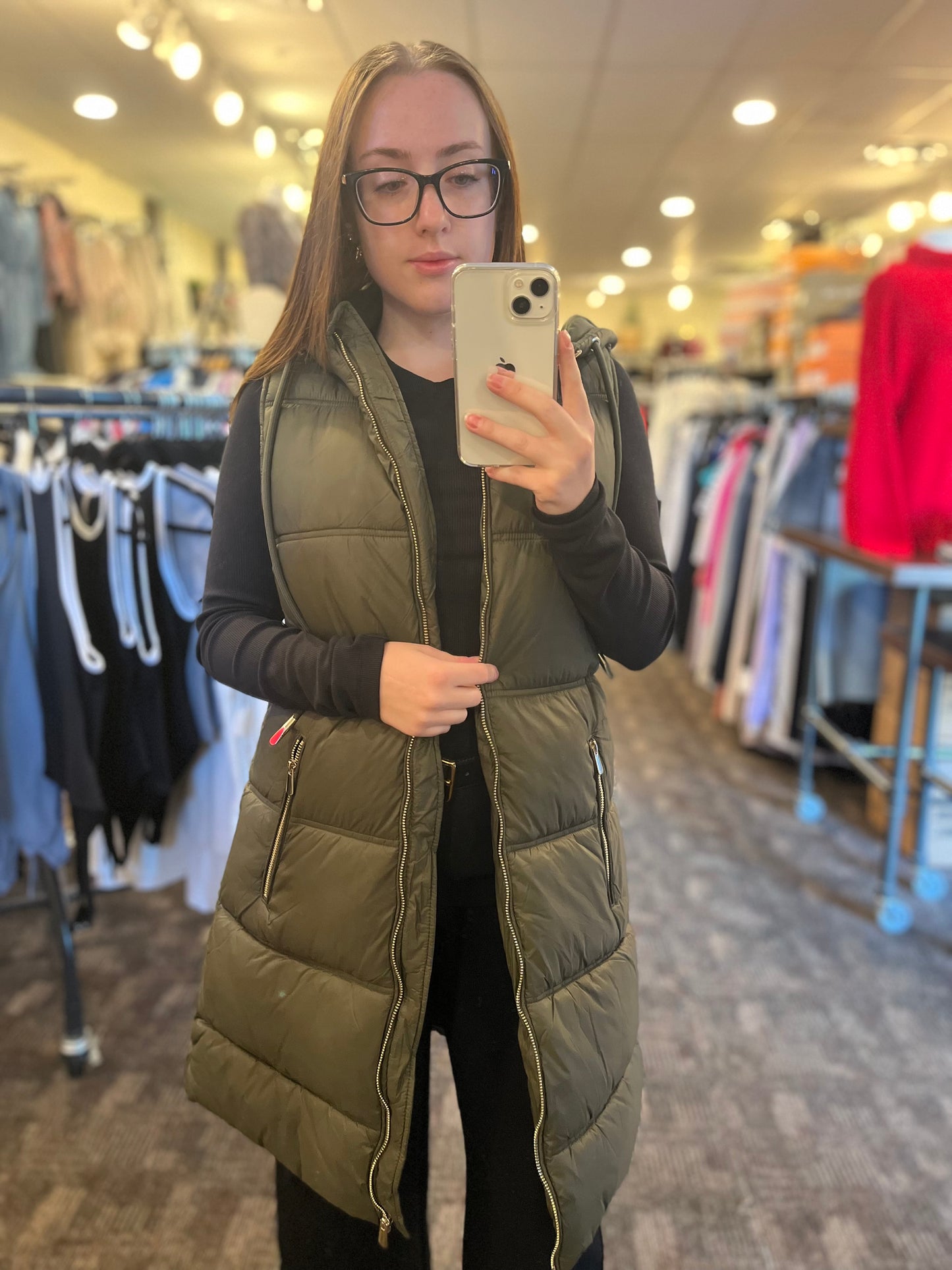 Hooded Puffer Vest From Dex