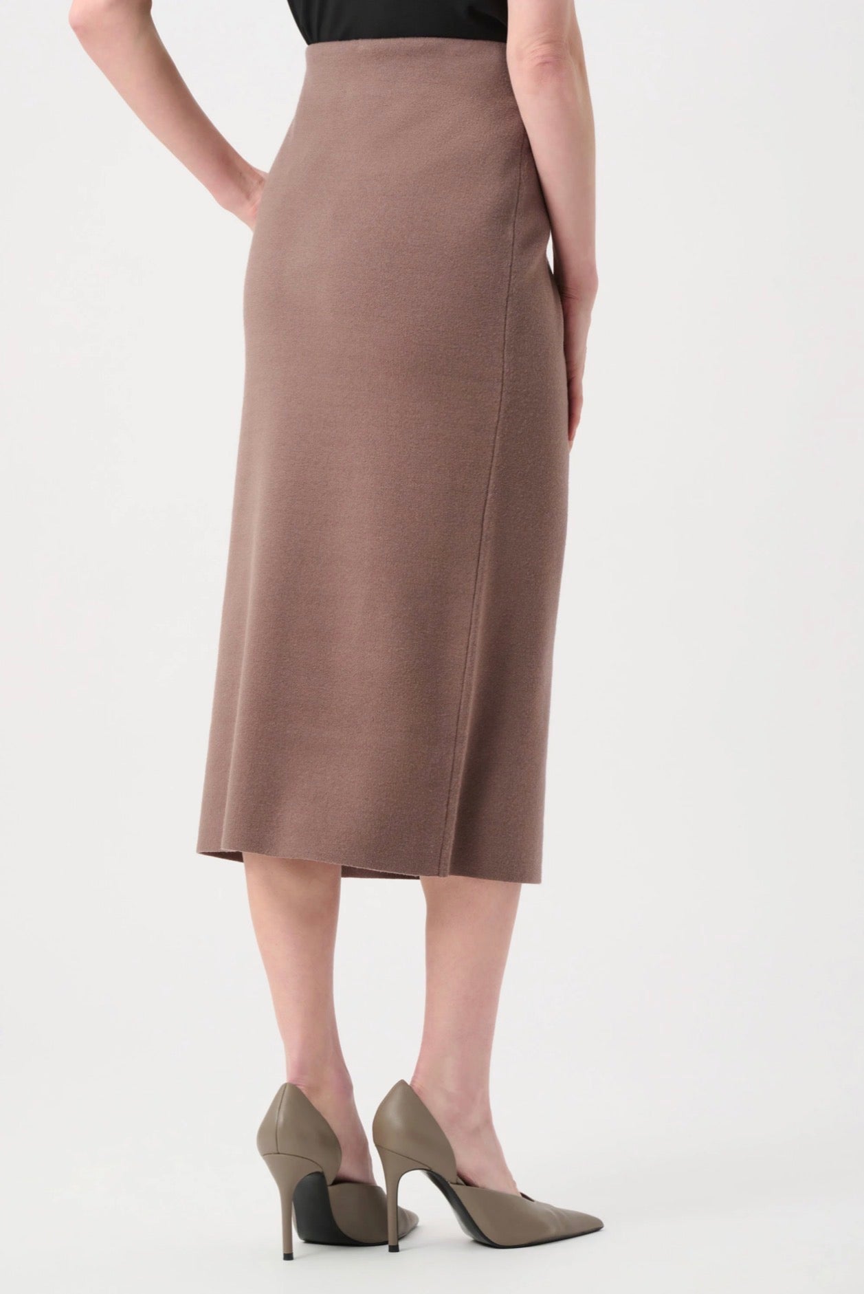 Joseph Ribkoff Sweater Knit Midi Skirt Mink 243967F26
