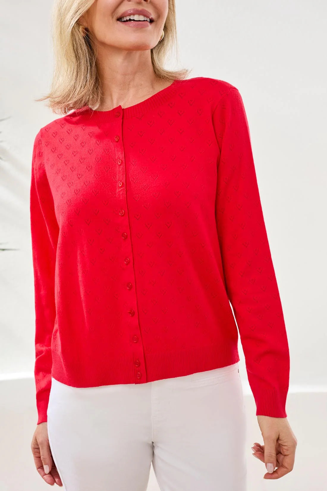Tribal Pointelle Knit Cardigan Rogue