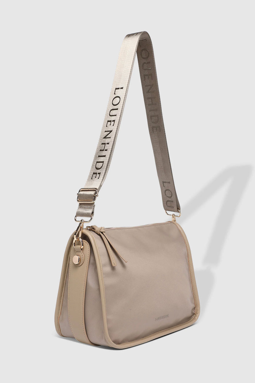 Louinhide Milan Nylon Crossbody Bag Beige