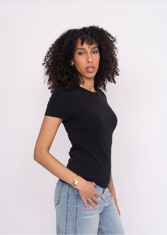 Second Skin Roxi Cotton Core Top Black
