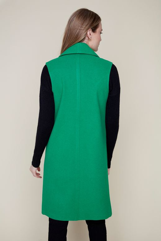 Renuar Brushed Knit Vest Bright Emerald