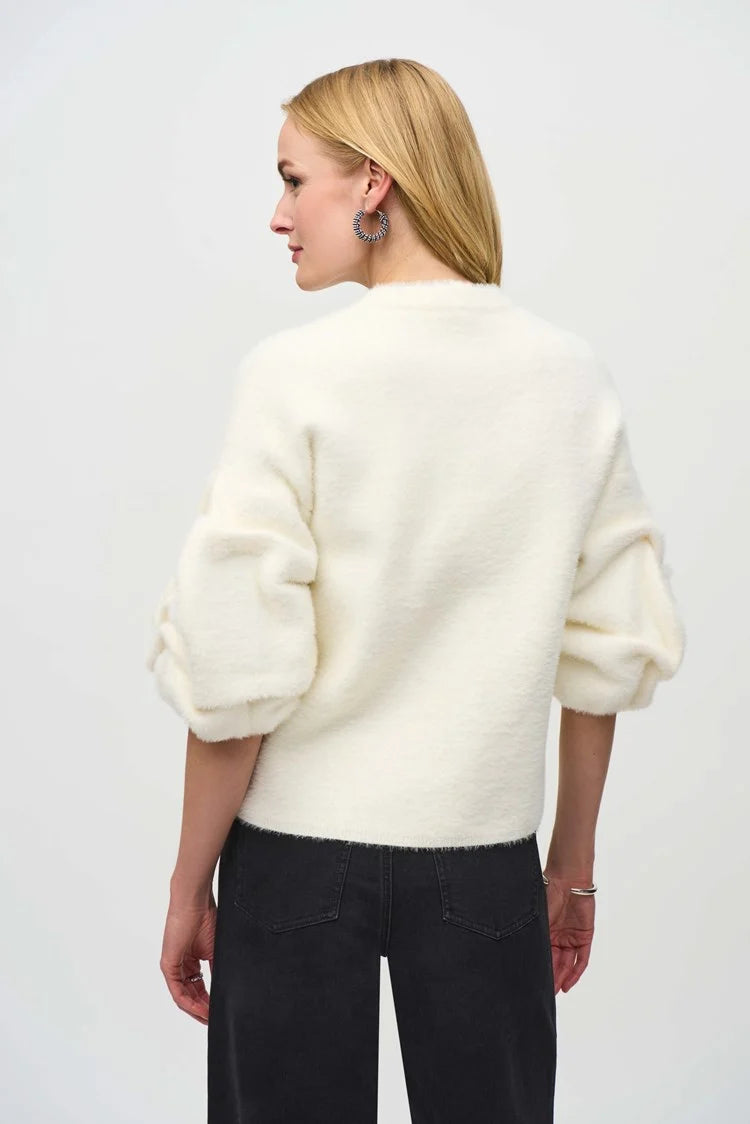 Joseph Ribkoff Sweater Knit Puff Sleeve Jacket 244931