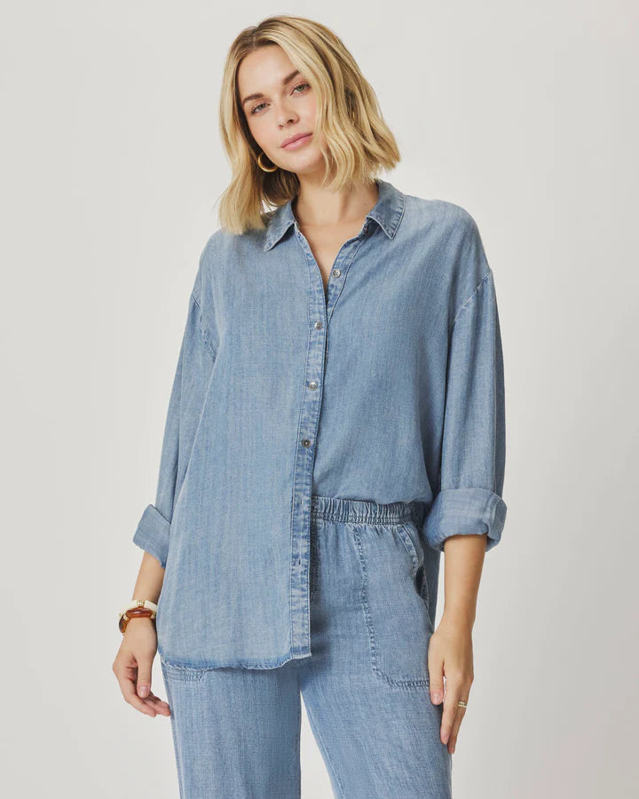 Splendid Indigo Button Down Shirt