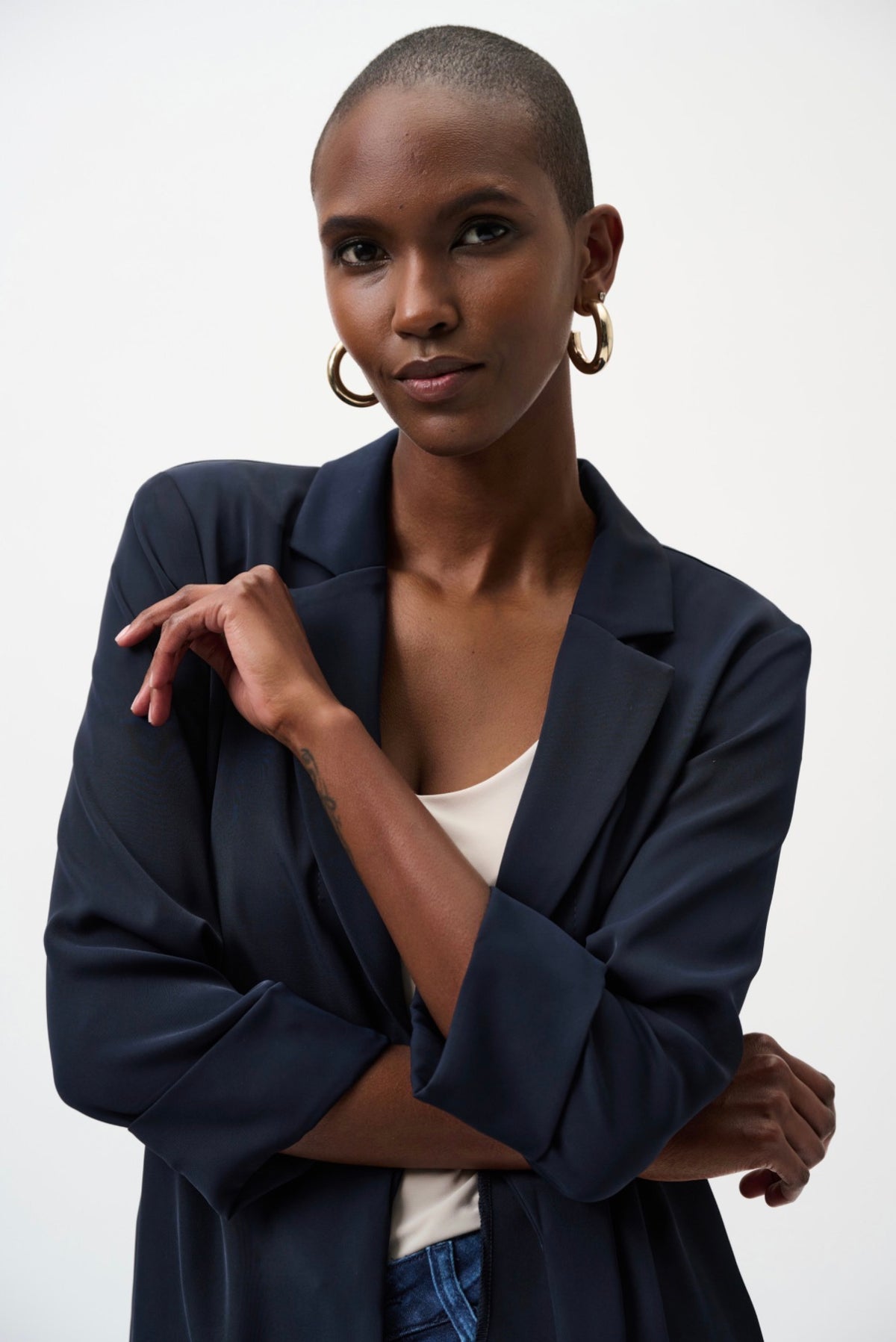Joseph Ribkoff Classic Long Blazer Midnigjt Blue 211361CO
