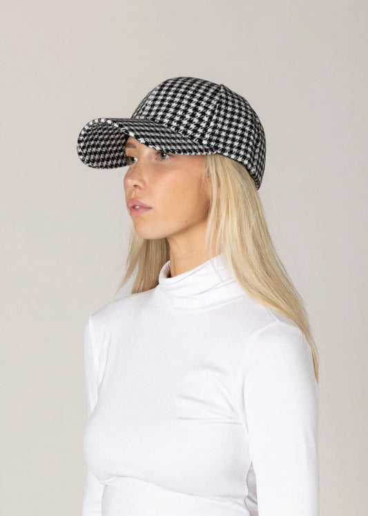 Lyla & Luxe Houndstooth Baseball Hat