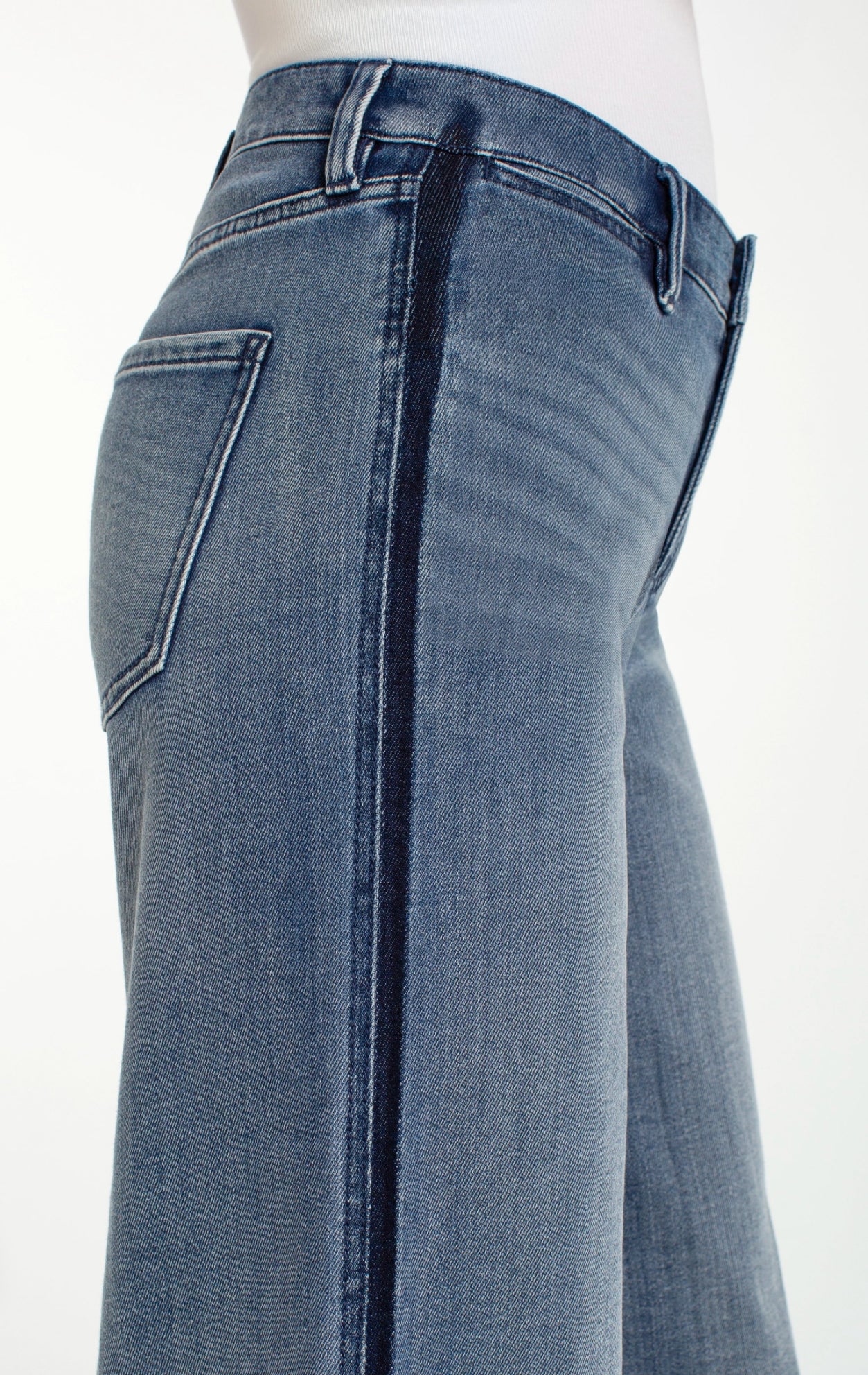 Liverpool Super Stride Wide Leg Shadow Cuff Jeans