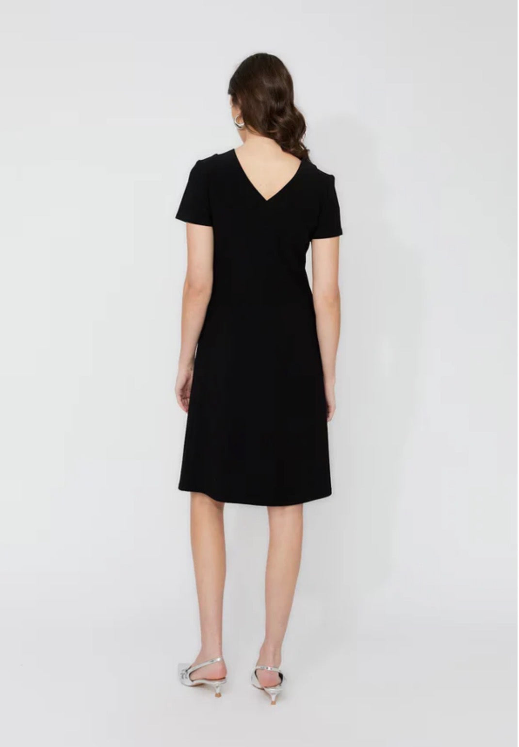 Frank Lyman Heart Zipper V-Neck Dress 261014
