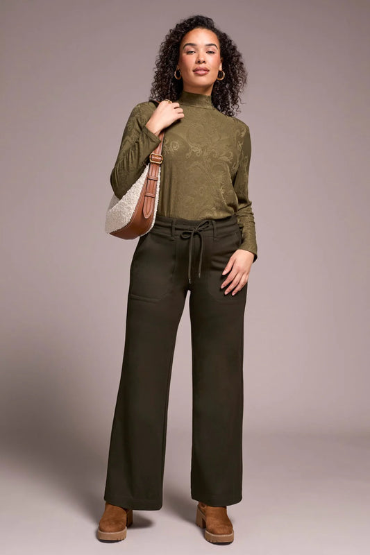 Tribal Ponte Palazzo Pull On Pants Ivy