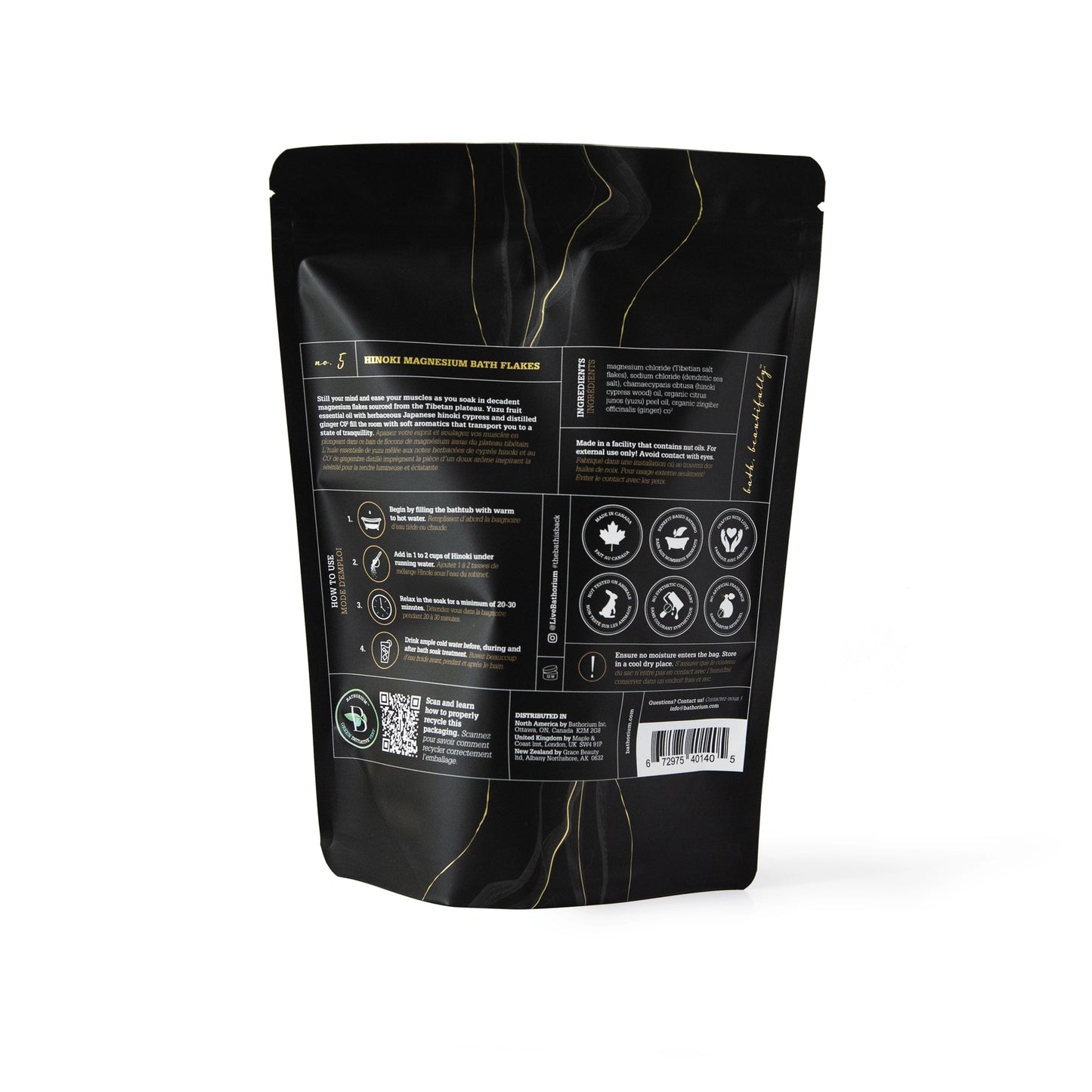 Bathorium Hinoki Magnesium Bath Flake Soak