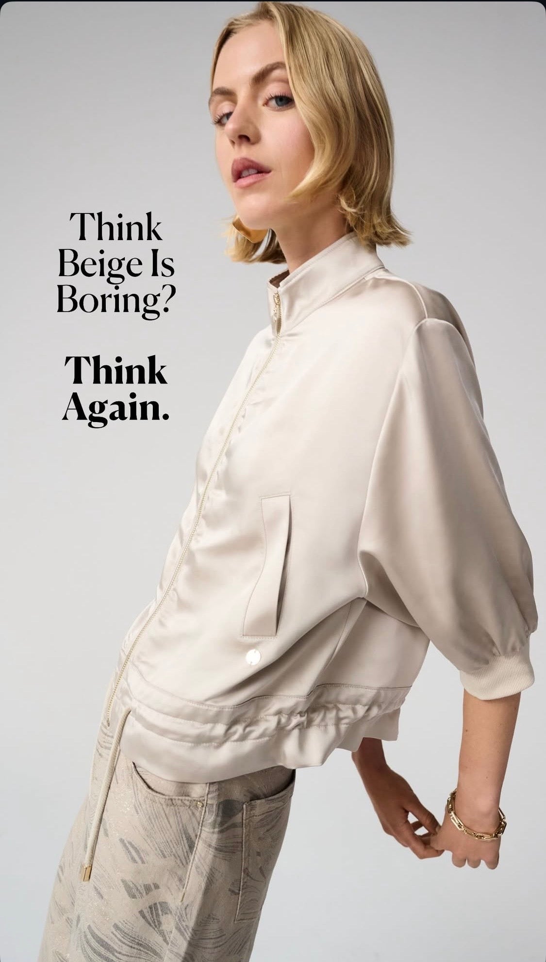 Satin Boxy Blouson Jacket With Drawstring Hem
261913
Hots
