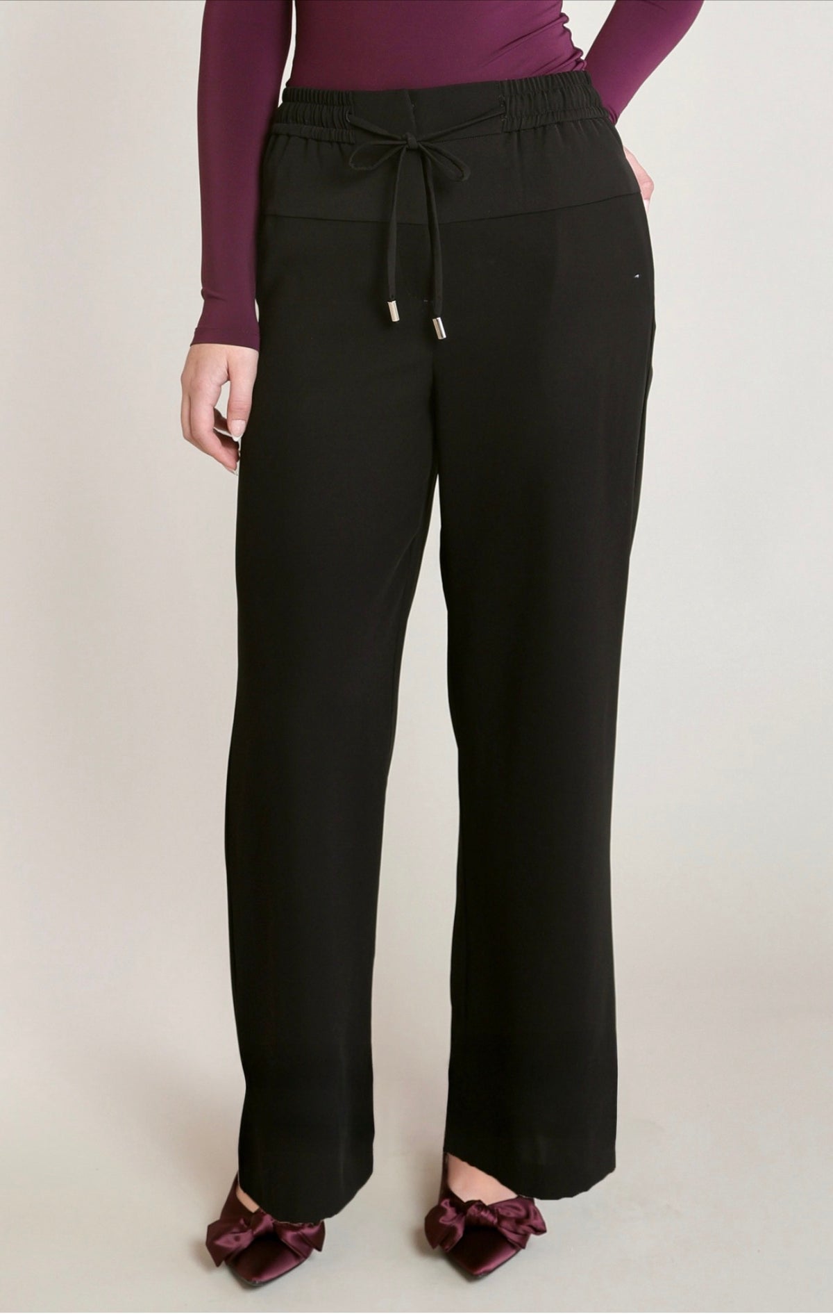 Dex Satin Block Wide Leg Pants