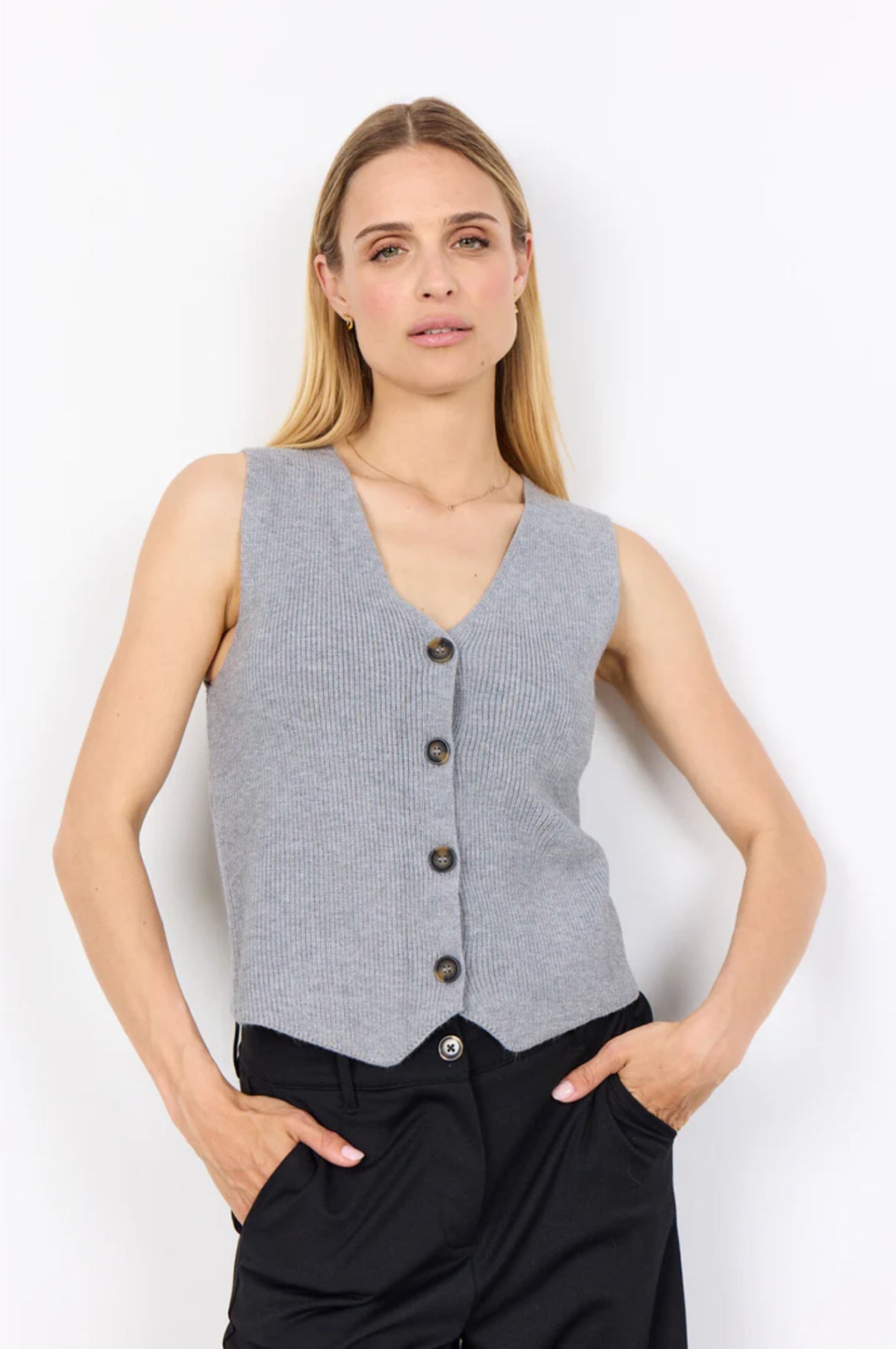 Soya Concept Kanita Waistcoat Grey