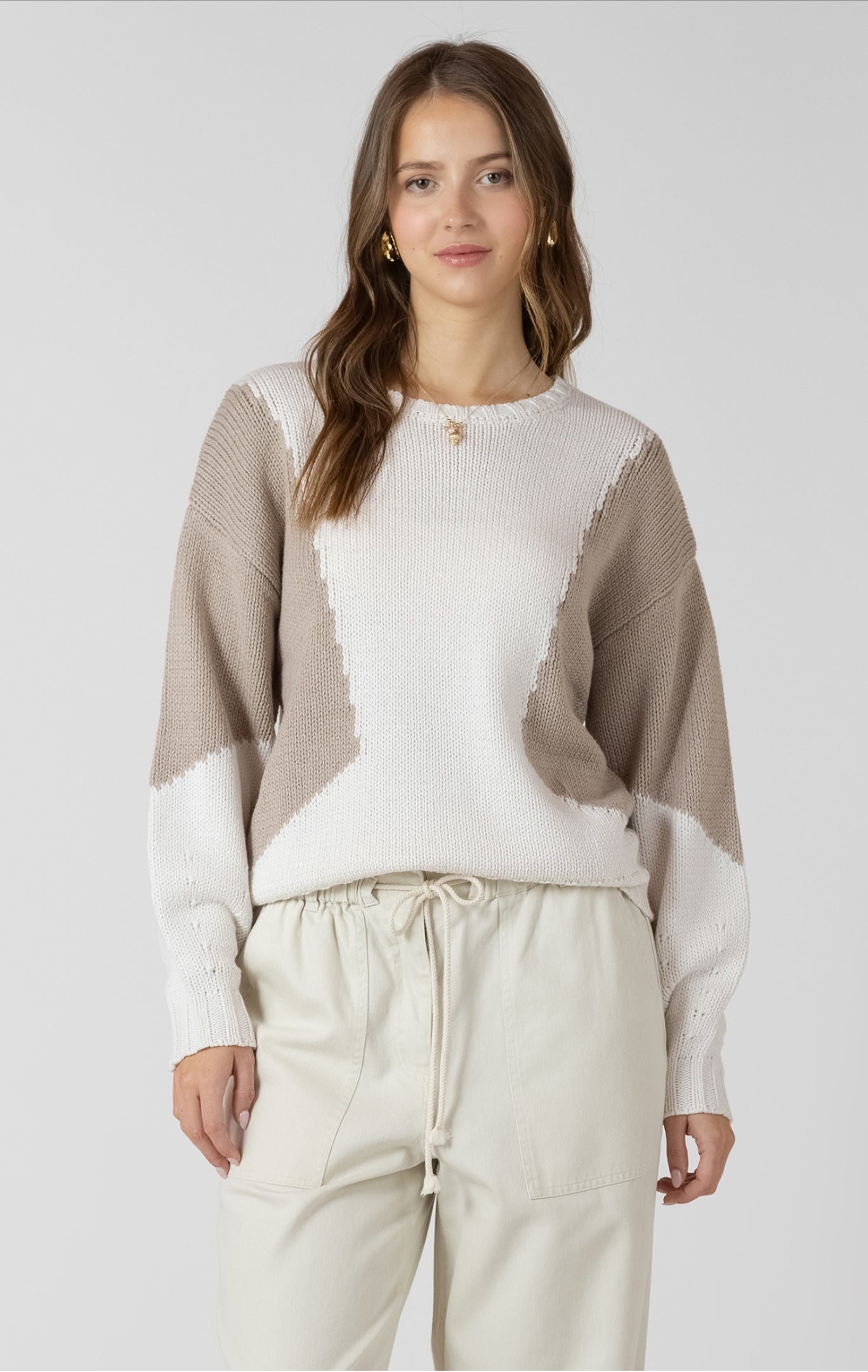 Dex Colour Block Crewneck Sweater