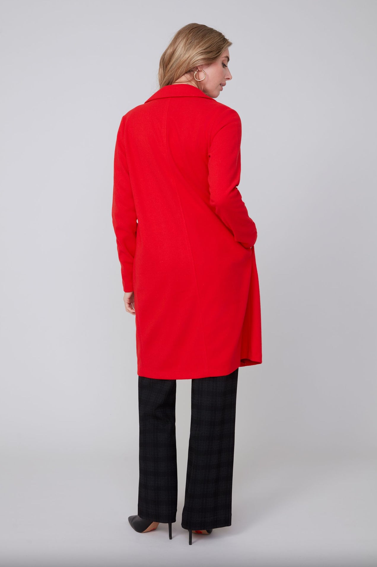 Renuar Ling Collared Coat Scarlet