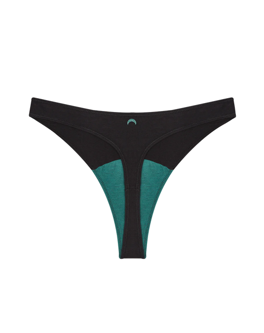 Huha High Rise Thong Mineral Undies Black