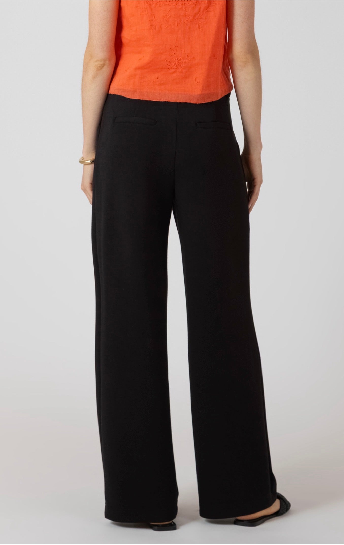 Room 34 Scuba Knit Trouser Black