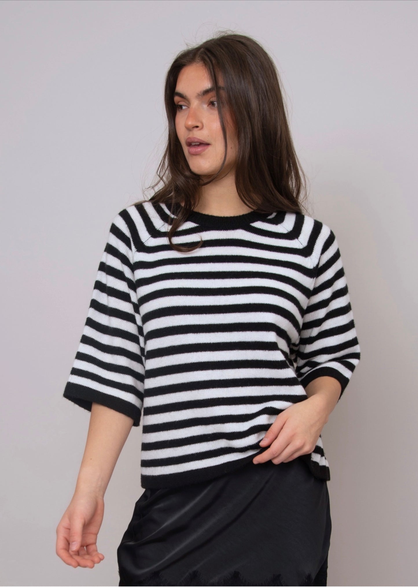 RD Style Ulla Reglan Sleeve Striped Sweater