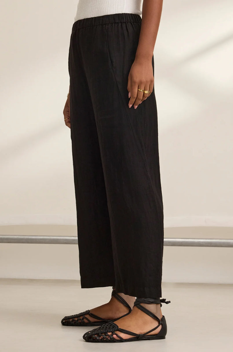 Velvet Lola Linen Pants Black