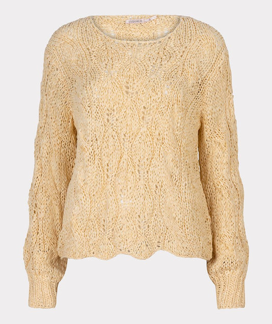 Esqualo Yellow Knit Detail Sweater
