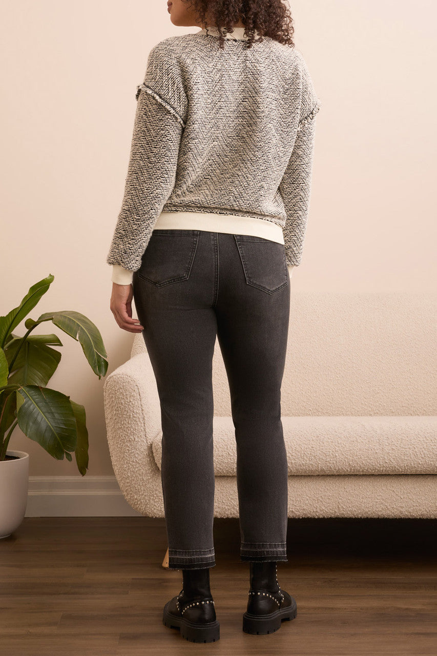 Tribal V-Neck Cotton Blend Sweater