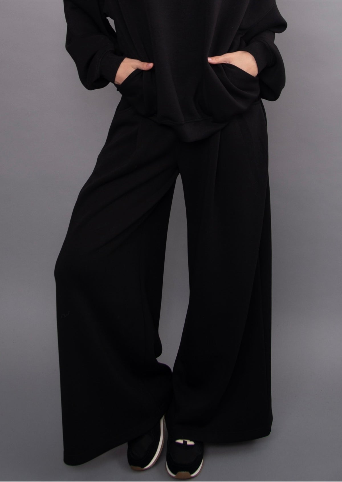 RD Style Caressa Pull On Wide Leg Pants Black