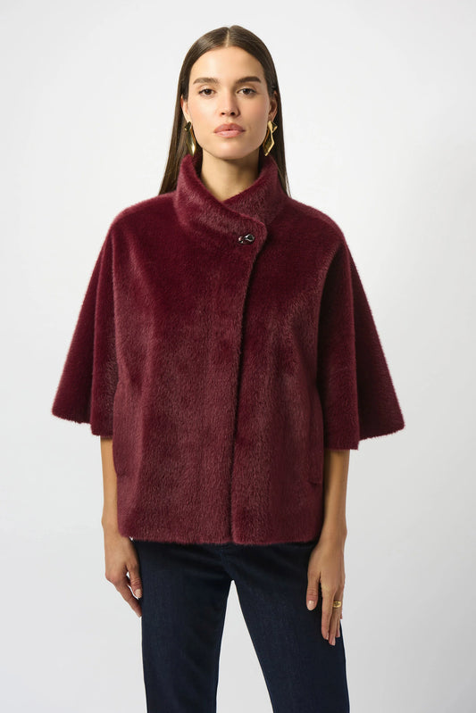 Joseph Ribkoff Bonded Faux Fur Suede Jacket 253924