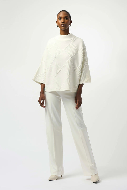 Joseph Ribkoff Textured Sweater Knit Mock Neck Pullover 253943
