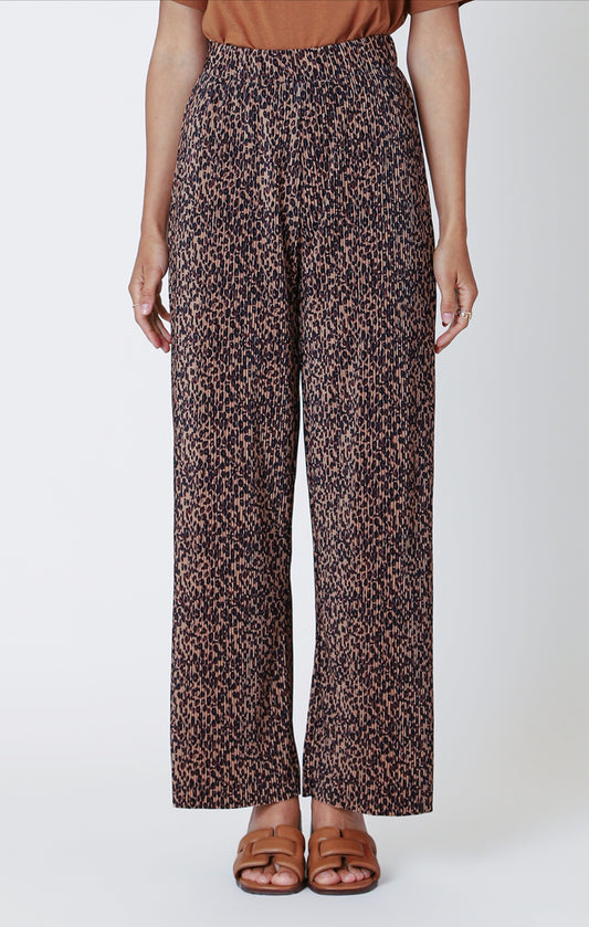 Dex Pleated Leopard Pants