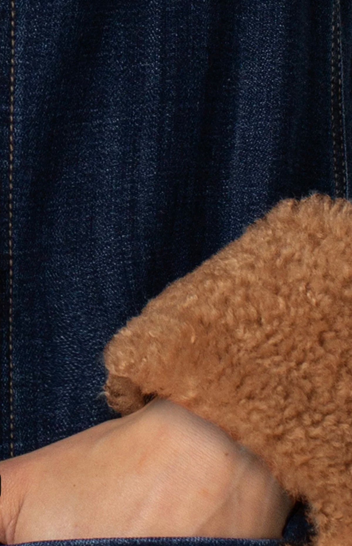 Sherpa Trimmed Notch Collar Jacket