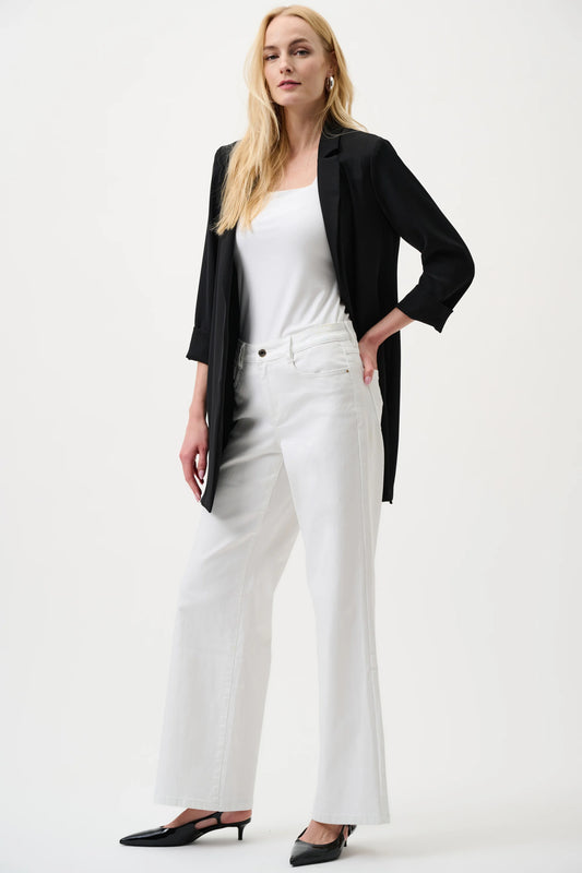 Joseph Ribkoff Goldie | Classic Wide-Leg Stretch Jeans White 251968XCO