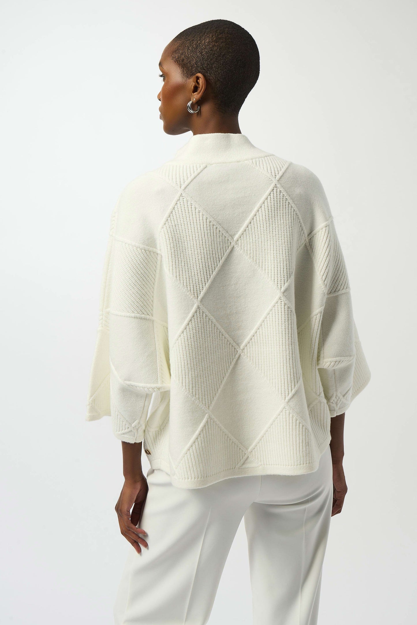 Joseph Ribkoff Textured Sweater Knit Mock Neck Pullover 253943