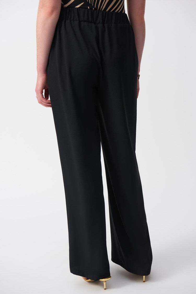 Joseph Ribkoff Textured Woven Wide-Leg Pants 251185