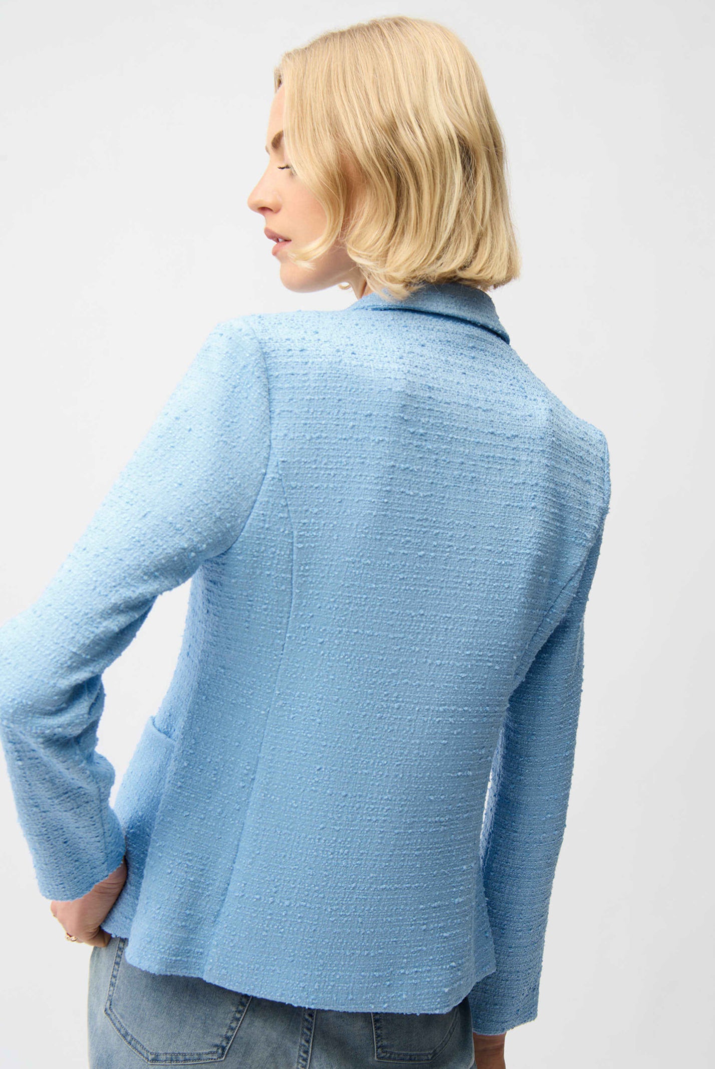 Joseph Ribkoff Bouclé Fitted Blazer With Notched Collar 261101