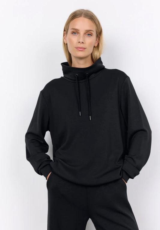 Soya Concept Banu High Neck Sweatshirt Black