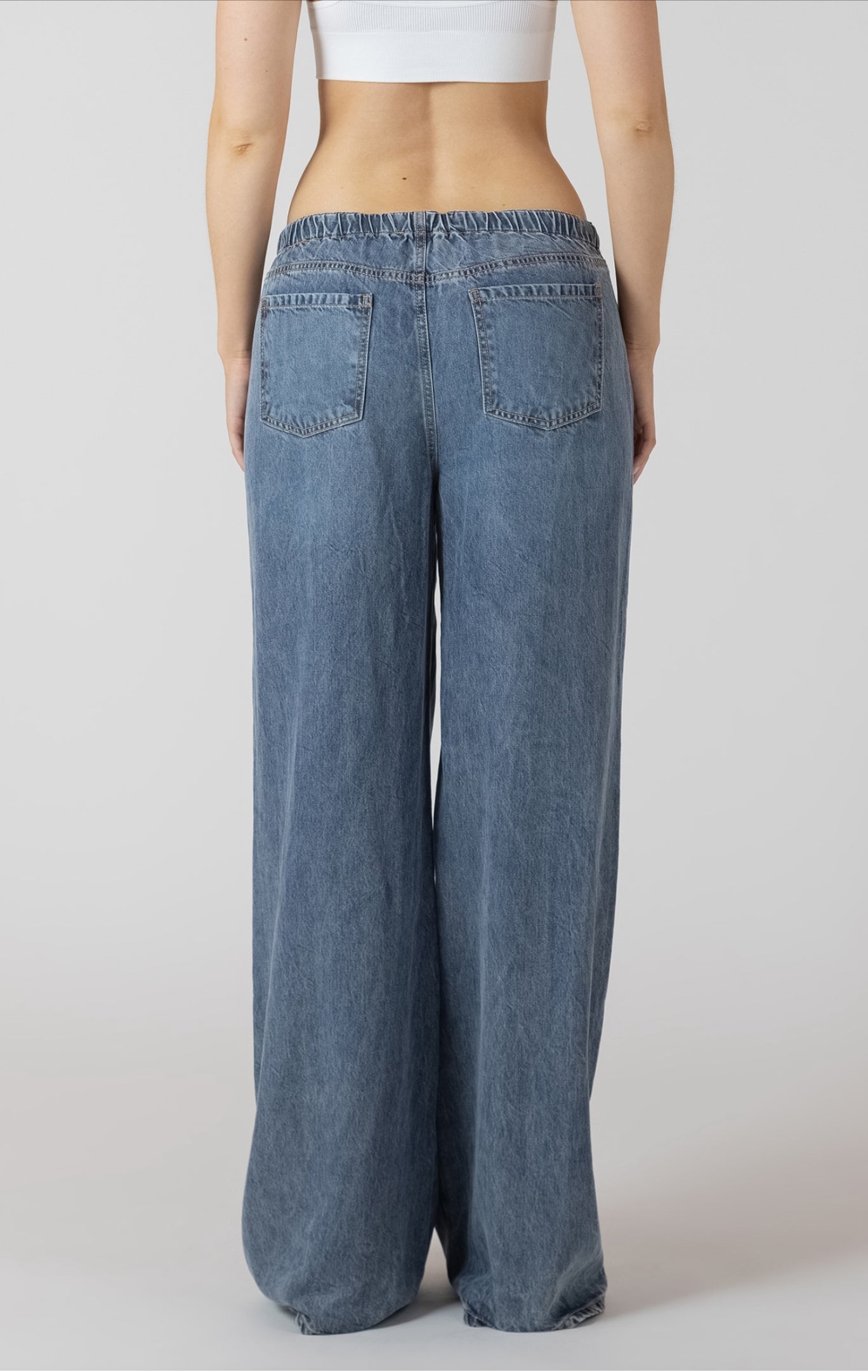 Dex Drawstring Waist Denim Pants