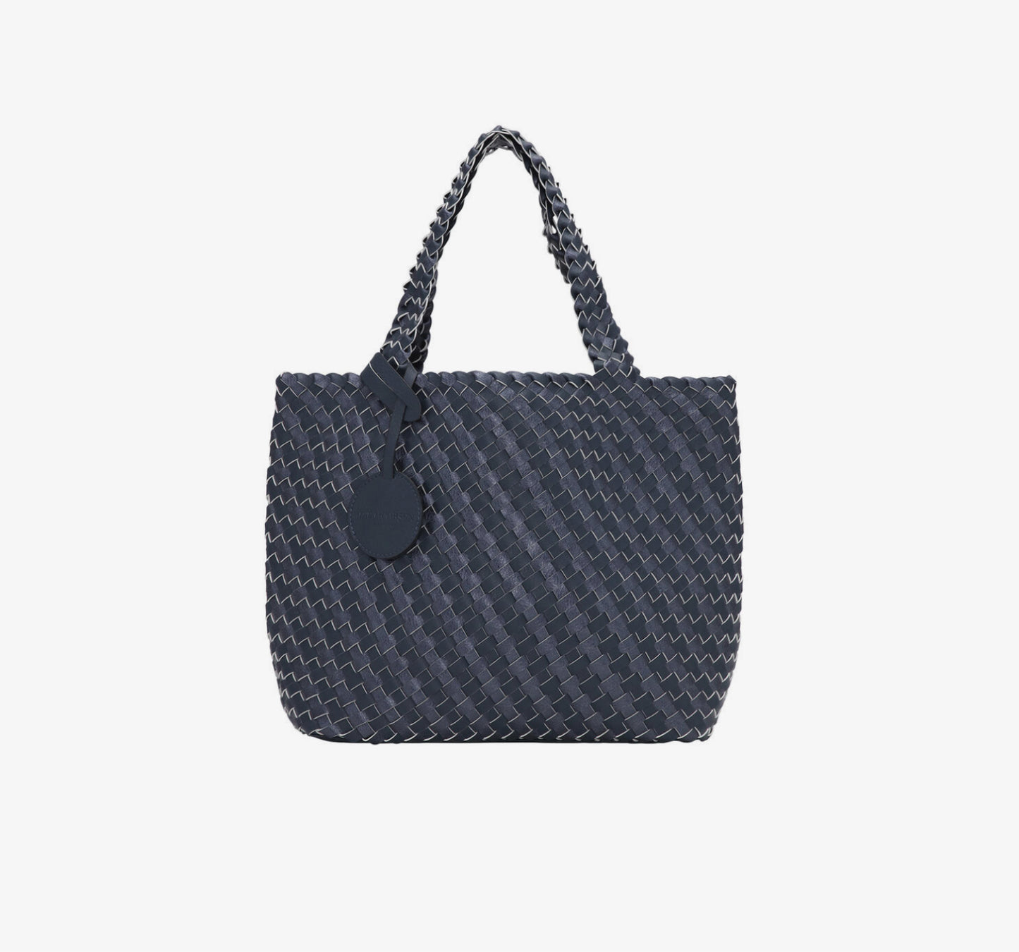 Ilse Jacobsen Braided Tote Bag Metalluc Ombré Blue