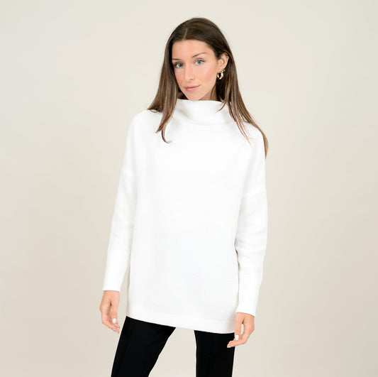 RD Style Nancy Mockneck Sweater White