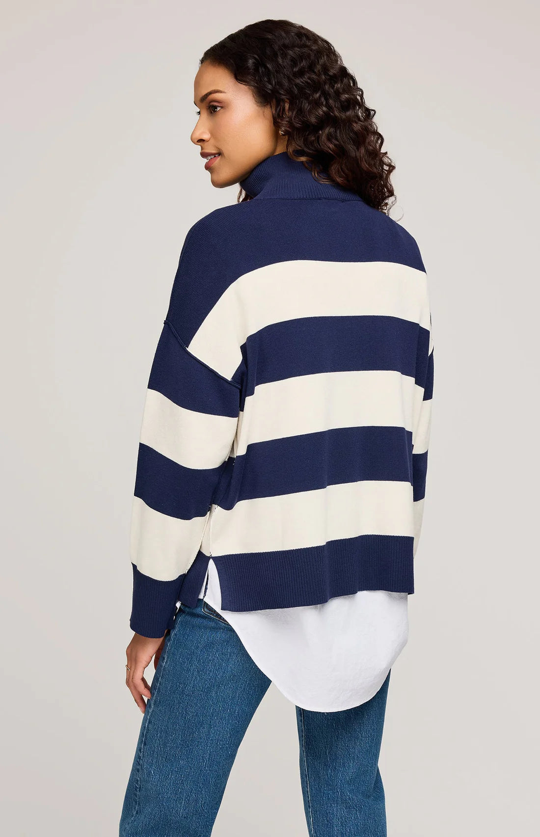 Gentle Fawn Idris Striped Sweater Navy