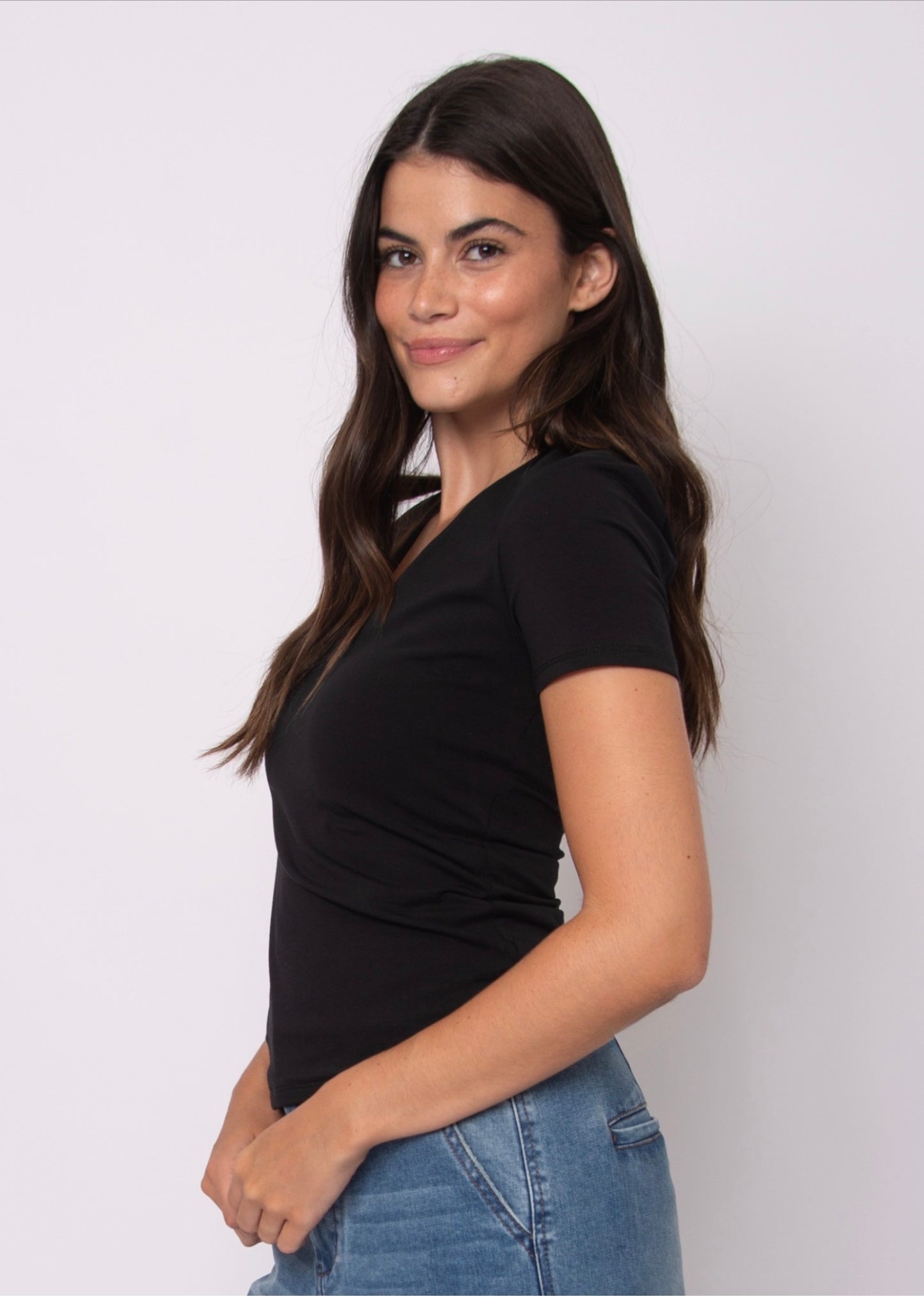 Second Skin Valenna Cotton Core Top Black