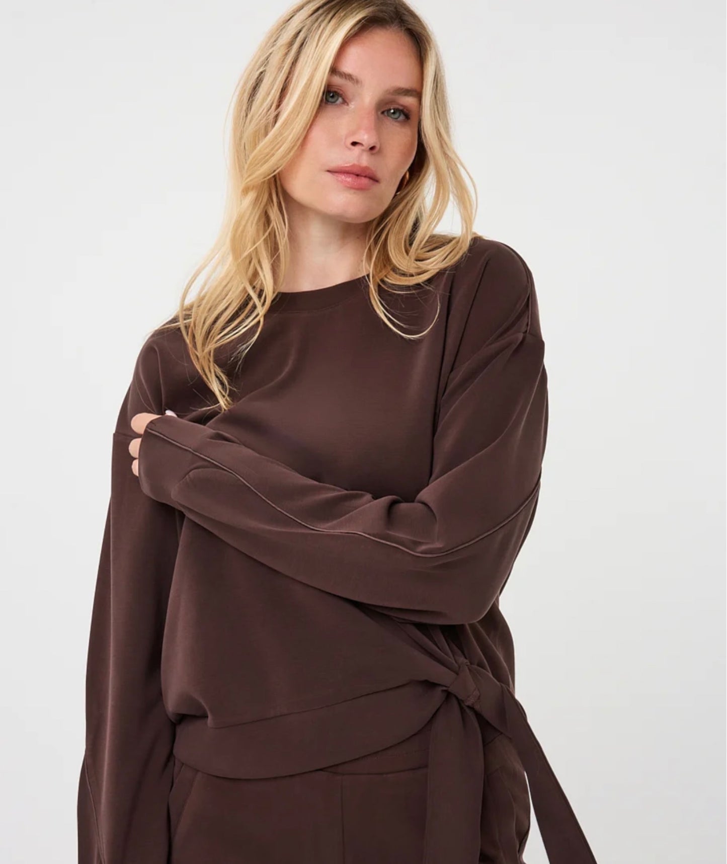 Esqualo Modal Knot Sweatshirt Cacao