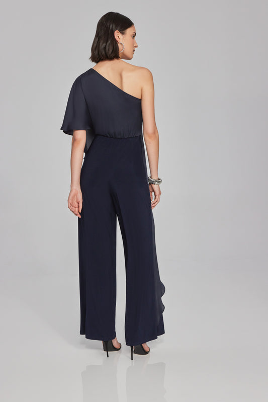 Satin and Silky knit One-Shoulder Jumpsuit
241769 navy