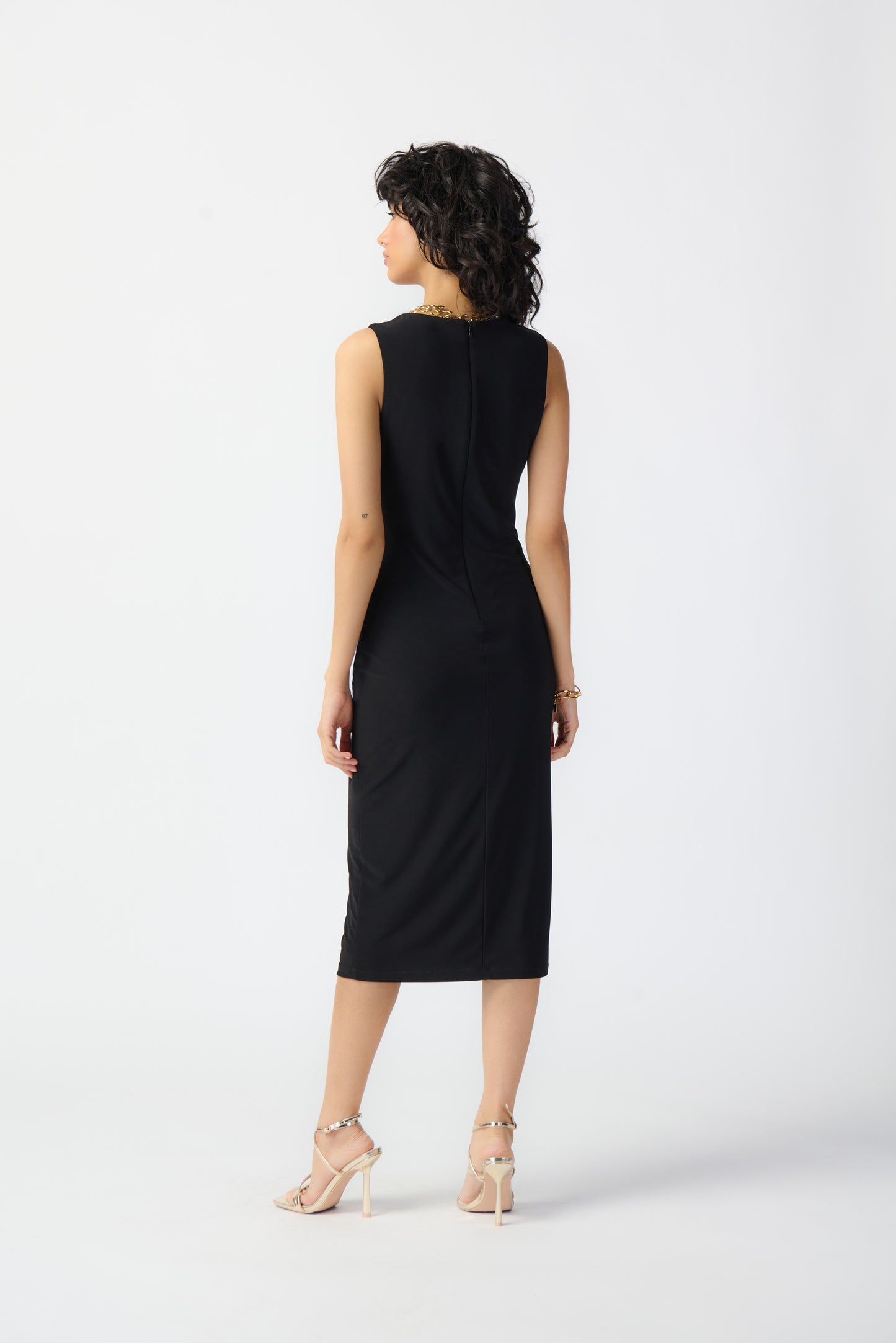 Joseph Ribkoff Silky Knit Sleveless Sheath Dress Black 241205