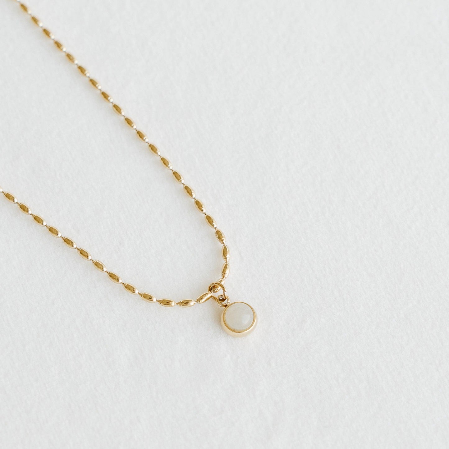 Petite Gold Jewelry Opal Necklace