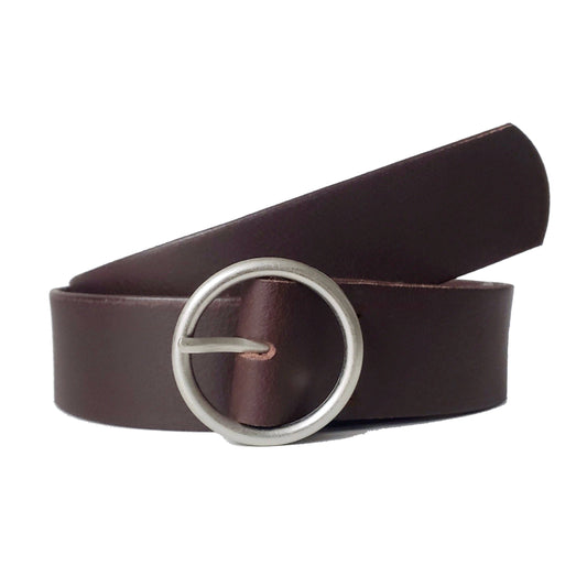 NAB Leather Sempre Dark Brown Vachetta Leather Belt