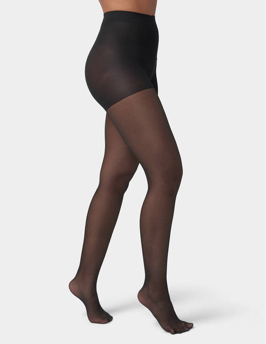 Hue So Silky Control Top Tights Black