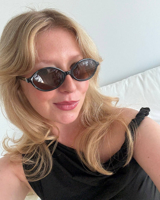 Les Trouvailles De Jen Editorial Round Sunnies Brown