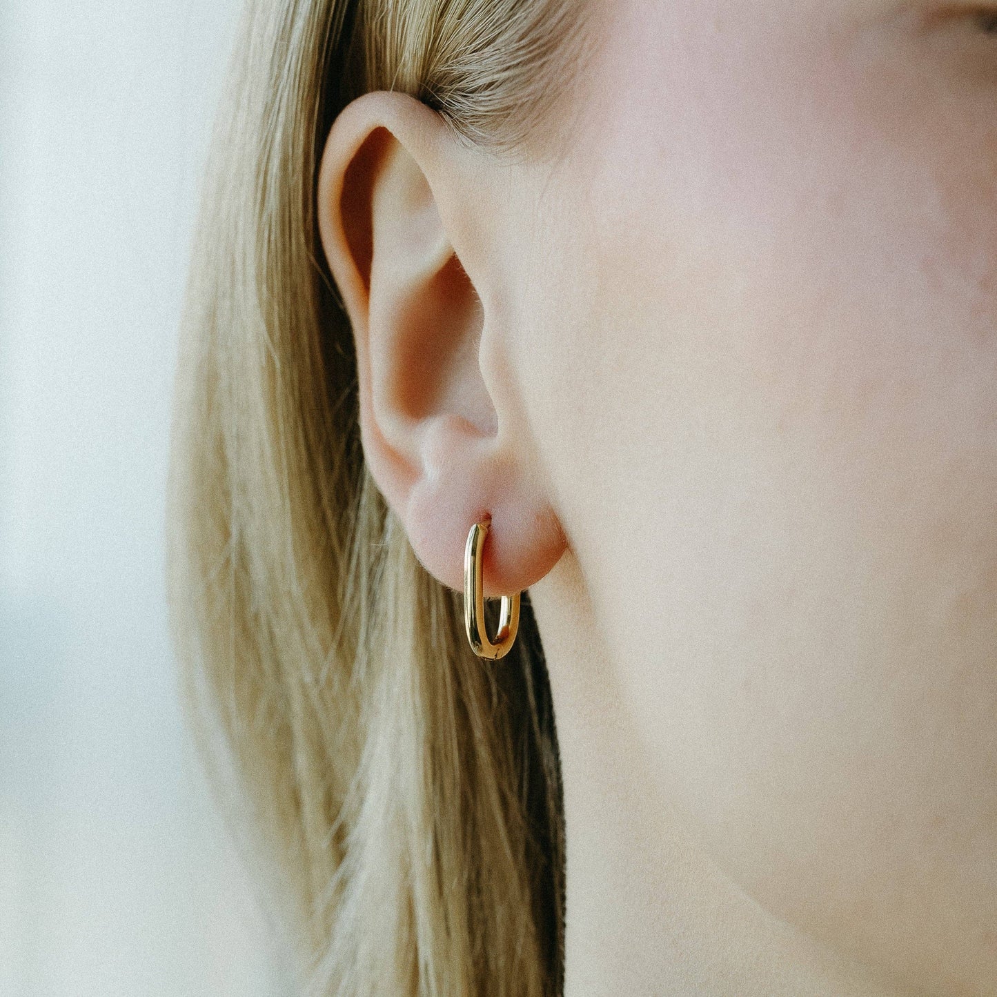 Petite Gold Jewelry Oval Hoops Small