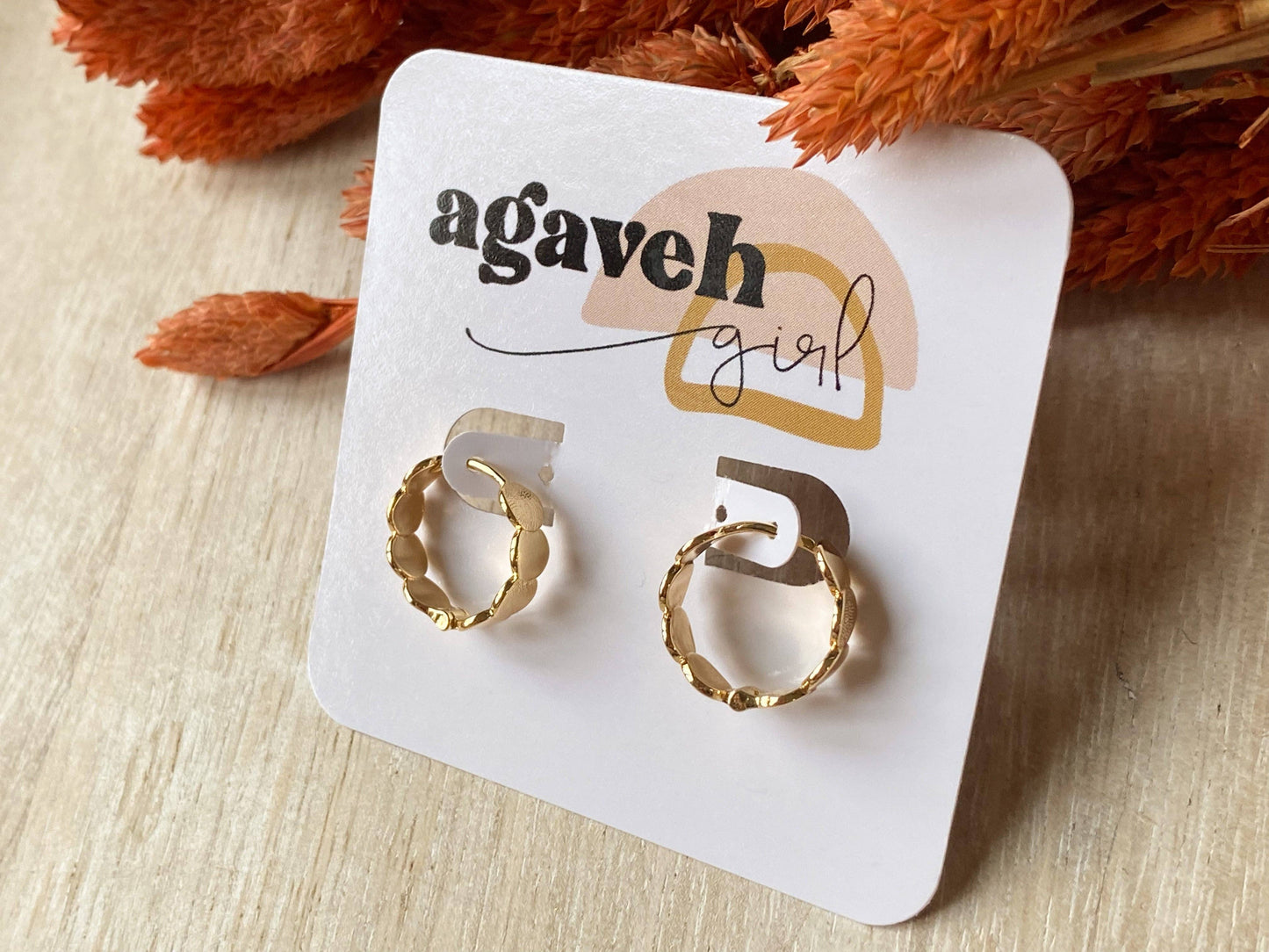 Agaveh Girl Margo Hoops Gold