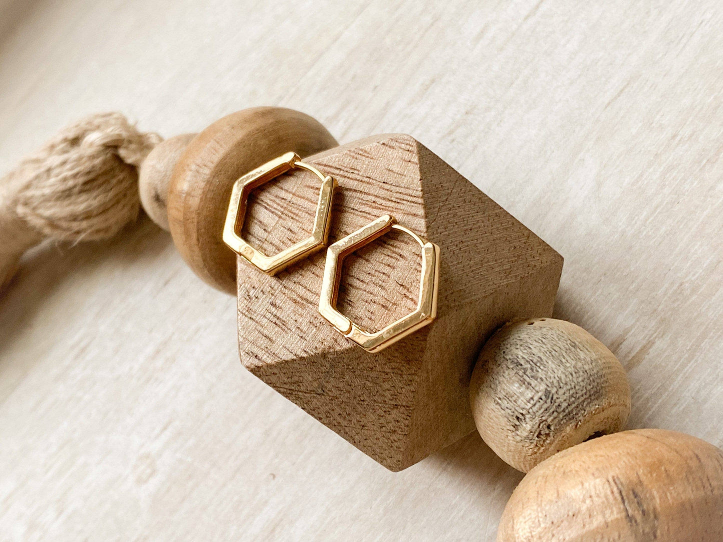 Agaveh Girl Hexi Huggie Earrings